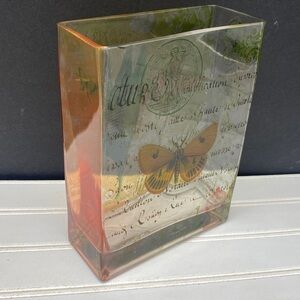 Fringe Studio Flower Themed Glass Vase 8 Inch